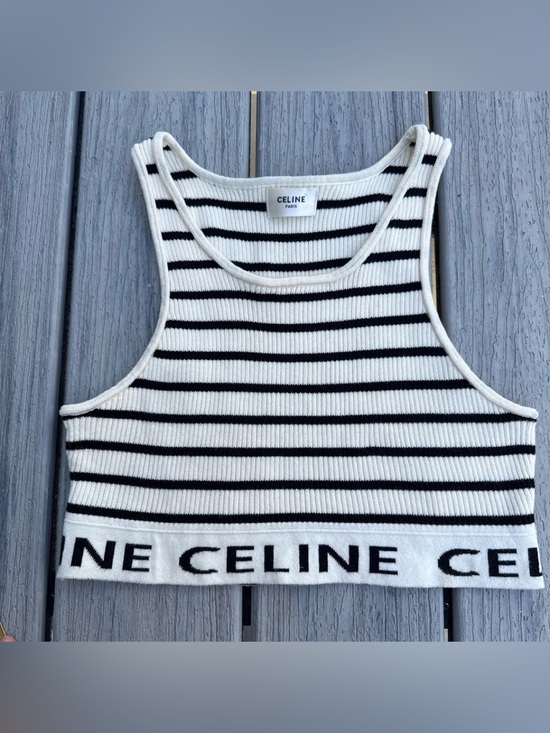 design inspired Tops - Design Inspired Black & White Logo Ribbed Knit Tank XS